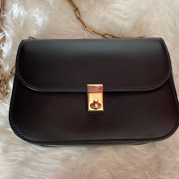 100% AUTHENTIC VALENTINO GARAVANI HANDBAG IN BLACK LEATHER AND HOLD HARDWARE - Picture 3 of 8